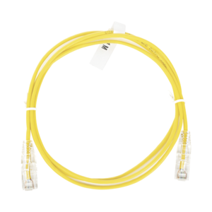 Cable de Parcheo Slim UTP Cat6 - 1 Metro (3.28 Pies), Amarillo, Di?metro Reducido (28 AWG)