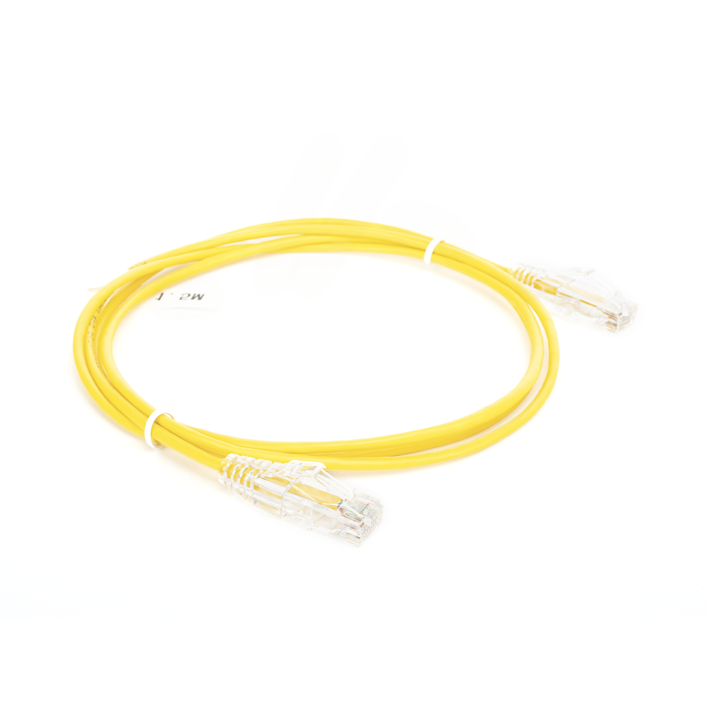 Cable de Parcheo Slim UTP Cat6 - 1.5 Metros (4.92 Pies) Amarillo Di?metro Reducido (28 AWG) - Imagen 3