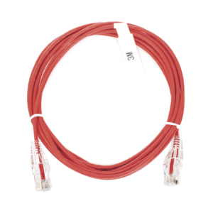 Cable de Parcheo Slim UTP Cat6 - 3 Metros (9.84 Pies) Rojo Di?metro Reducido (28 AWG)