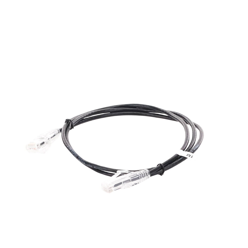 Cable de Parcheo Slim UTP Cat6A - 1 Metro (3.28 Pies) Negro, Di?metro Reducido (28 AWG) - Imagen 4