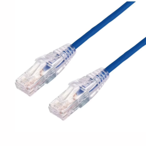 Cable de Parcheo Slim UTP Cat6A - 2 Metros (6.56 Pies) Azul, Di?metro Reducido (28 AWG)