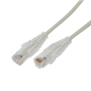 Cable de Parcheo Slim UTP Cat6A - 2 Metros (6.56 Pies) Gris, Di?metro Reducido (28 AWG)