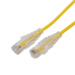 Cable de Parcheo Slim UTP Cat6A - 2 Metros (6.56 Pies) Amarillo, Di?metro Reducido (28 AWG)