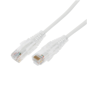 Cable de Parcheo Slim UTP Cat6A - 3 Metros (9.84 Pies) Blanco, Di?metro Reducido (28 AWG)