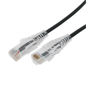 Cable de Parcheo Slim UTP Cat6A - 7 Metros (22.97 Pies) Negro, Di?metro Reducido (28 AWG)