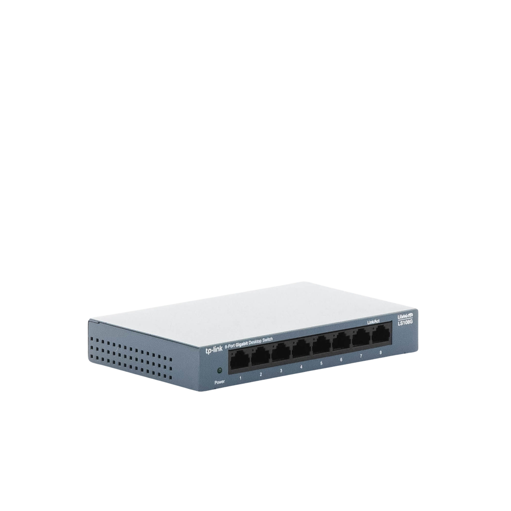 Switch de escritorio Gigabit de 8 puertos 10/100/1000Mbps, carcasa metǭlica - Imagen 3