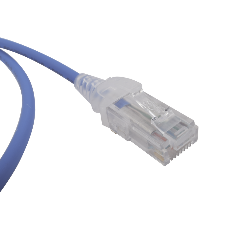 Patch Cord MC6 Modular Cat6 UTP, CM/LS0H, 0.91 Metros (3 Pies), Color Azul, Di?metro Reducido (28AWG) - Imagen 2