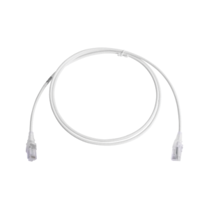 Patch Cord MC6 Modular Cat6 UTP, CM/LS0H, 1.52 Metros (5 Pies), Color Blanco, Di?metro Reducido (28AWG)