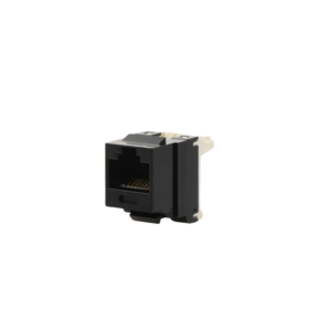 Conector Jack Estilo 110 (de Impacto), Tipo Keystone, Categor?a 6, de 8 Posiciones y 8 Cables, Color Negro