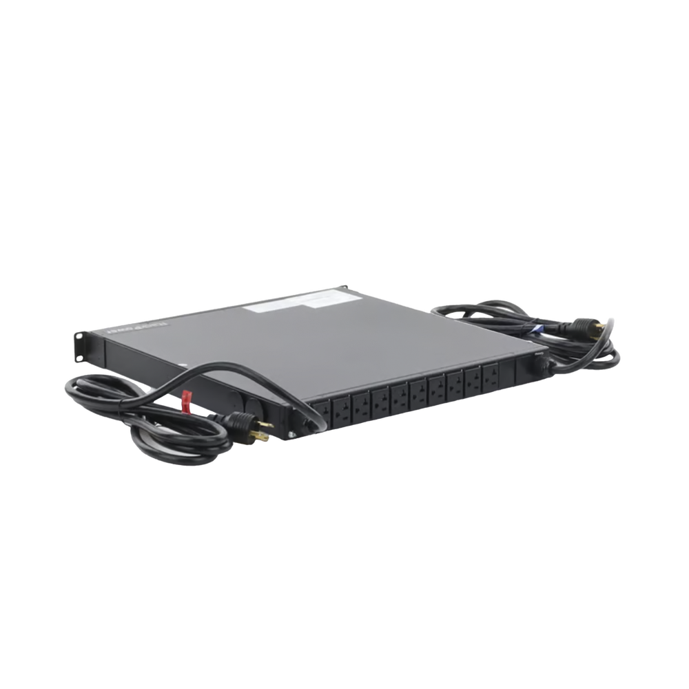 PDU Monitoreable de Transferencia Automática ATS (Fuente Redundante), Con 10 Salidas 5-15R, Enchufes de Entrada L5-20P, Instalación Horizontal de 19in, 1UR, 20 Amp, 120 Vca - Imagen 2