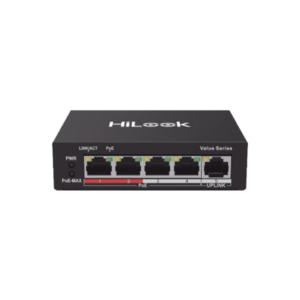 Switch PoE+ / 4 Puertos 10/100 Mbps PoE+ (af / at) / 1 Puerto 10/100 Mbps Uplink / Modo Extendido hasta 250 Metros / 35 Watts