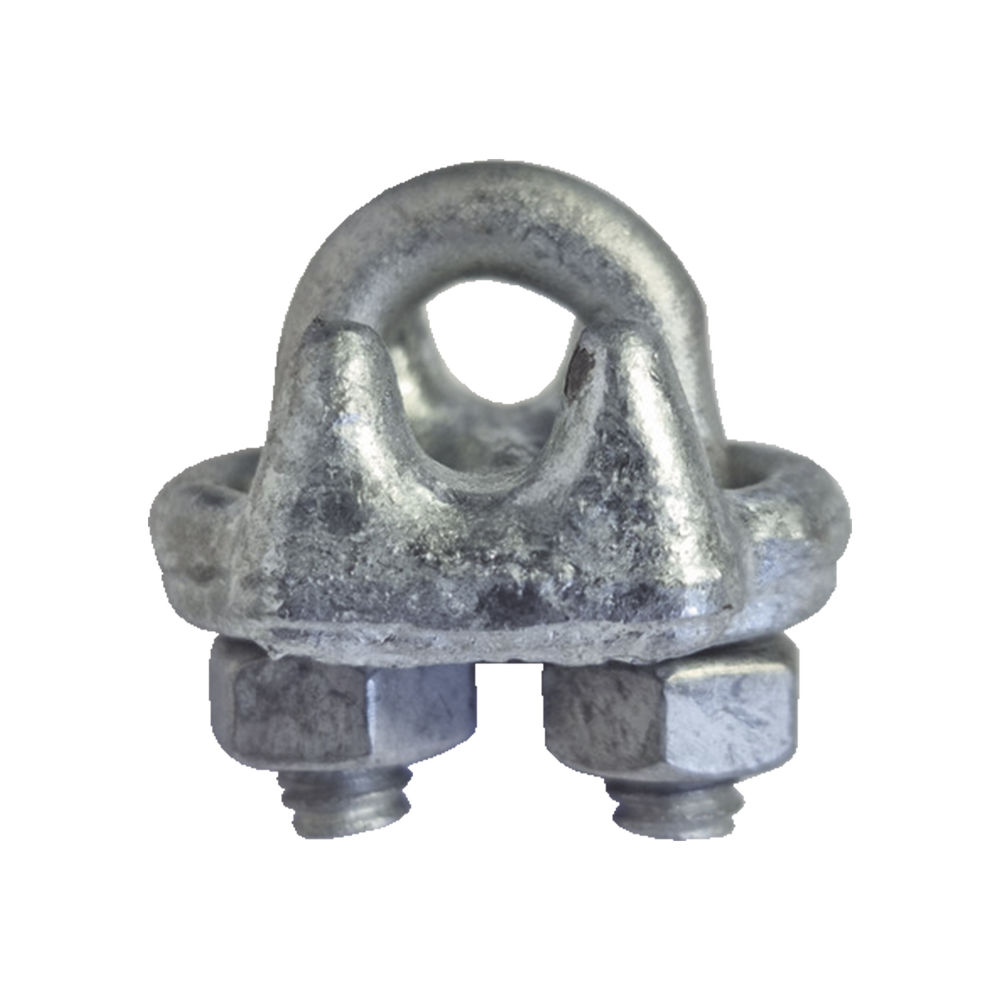 Nudo/ Perro/ Abrazadera Acero Forjado para Cable de 3/8", Galv. por Inmersi??n en Caliente.