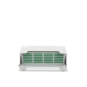 Distribuidor de Fibra ?ptica para 144 Empalmes, con 144 Acopladores SC/APC y 144 Pigtails SC/APC, 19, 3 UR