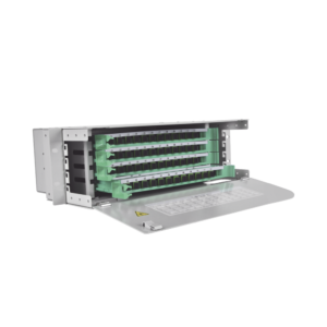 Distribuidor de Fibra ?ptica para 48 Empalmes, con 48 Acopladores SC/APC y 48 Pigtails, 19, 3 UR