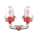 Lǭmpara de Obstrucci??n Roja Certificada/ Luz Fija Tipo L-810 Doble LED/ 120 - 240 Vca/ Luz Infraroja