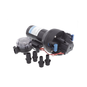 Bomba controlada por presi??n Par Max para trabajo pesado a 12 Vcd, caudal de 5 GPM, presi??n mǭxima 40 psi, para manguera de entrada con orificio de 38 mm (1?????), manguera de descarga con orificio de 25 mm (1???)