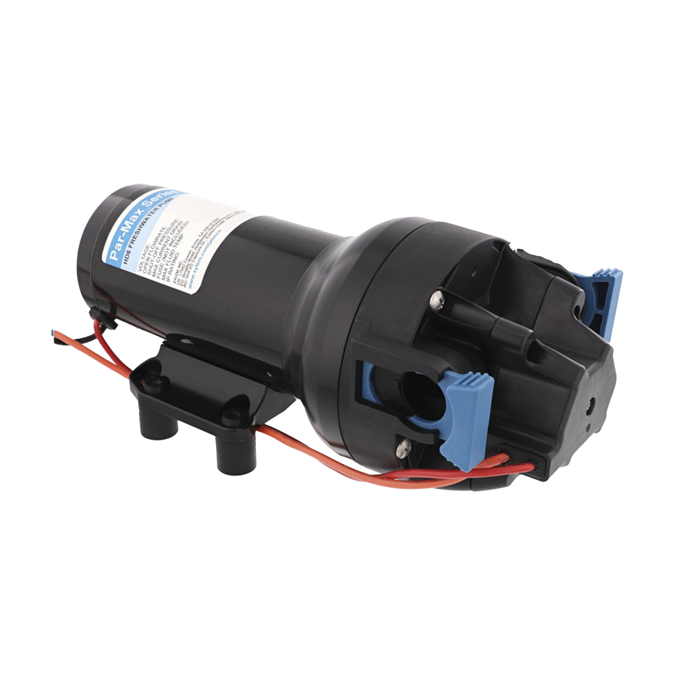 Bomba controlada por presi??n Par Max 6 para trabajo pesado a 24 Vcd, caudal de 6 GPM, presi??n mǭxima 40 psi, para manguera de entrada con orificio de 38 mm (1?????), manguera de descarga con orificio de 25 mm (1???)