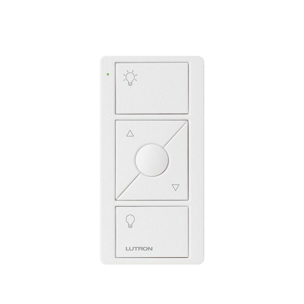 Control remoto PICO 3 botones encender/apagar, subir/bajar intensidad, color blanco, complemente con un atenuador Caseta, RA2, RadioRa2.