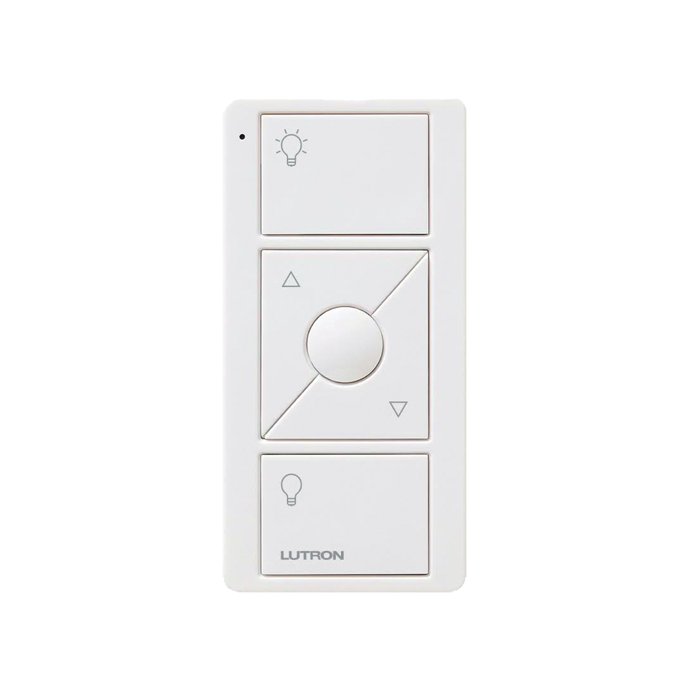 Control remoto PICO 3 botones encender/apagar, atenuador (dimmer) y botón favorito, complemente con un atenuador Caseta, RA2, RadioRa2.