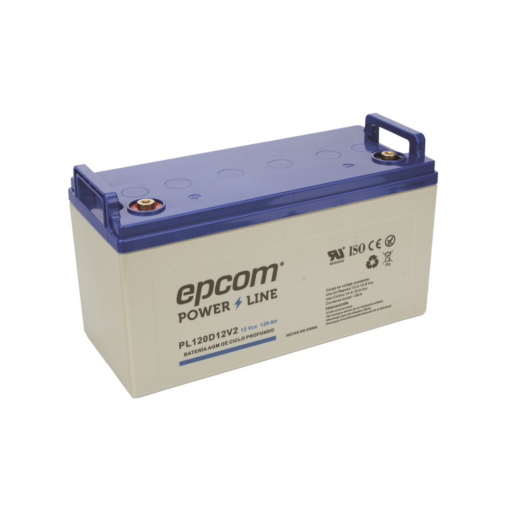 Batería de respaldo 12 120 Ah AGM | Certificada UL94-HB Retardo a la flama básica | Ciclo profundo | Para uso en aplicaciones fotovoltaicas y de emergencia | Terminales T4 - Imagen 4