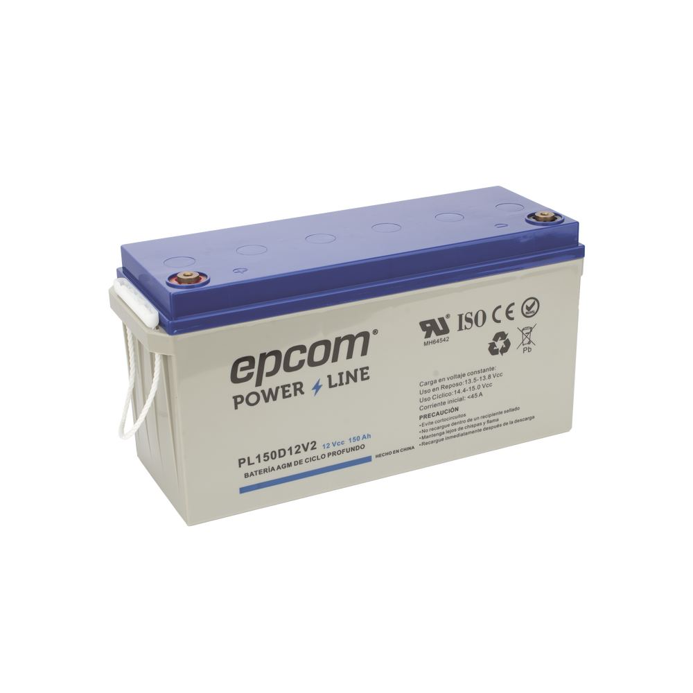 Batería de respaldo 12 V 150 Ah AGM | Certificada UL94-HB Retardo a la flama básica | Ciclo profundo | Para uso en aplicaciones fotovoltaicas y de emergencia | Terminales T5 - Imagen 3