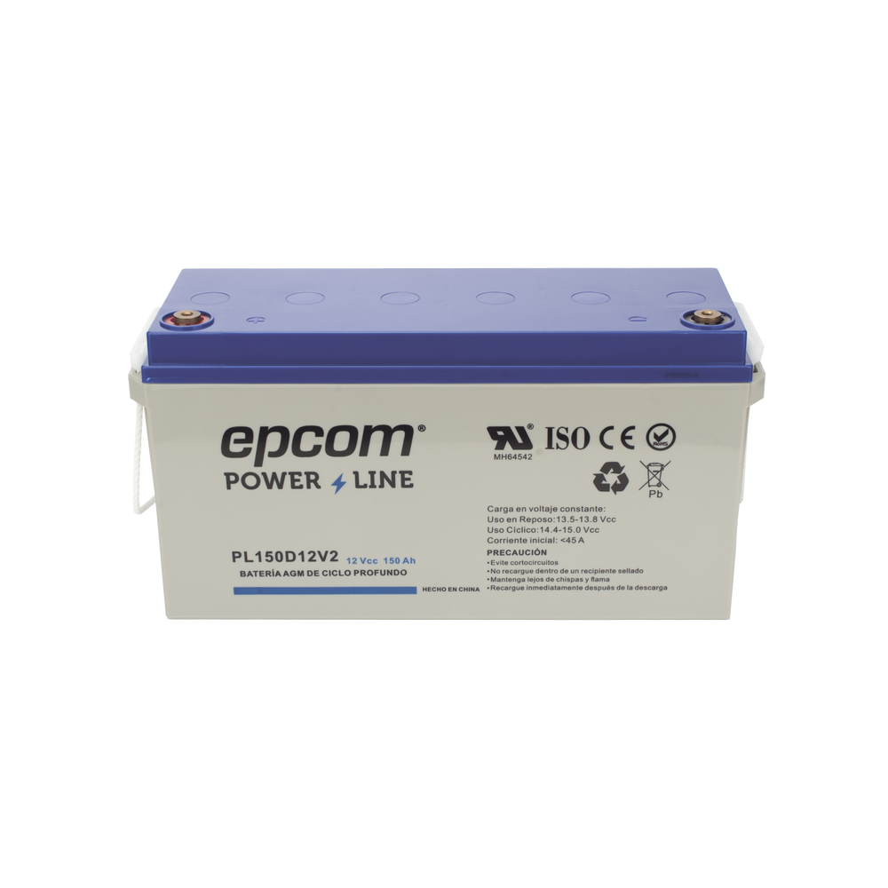 Batería de respaldo 12 V 150 Ah AGM | Certificada UL94-HB Retardo a la flama básica | Ciclo profundo | Para uso en aplicaciones fotovoltaicas y de emergencia | Terminales T5 - Imagen 4