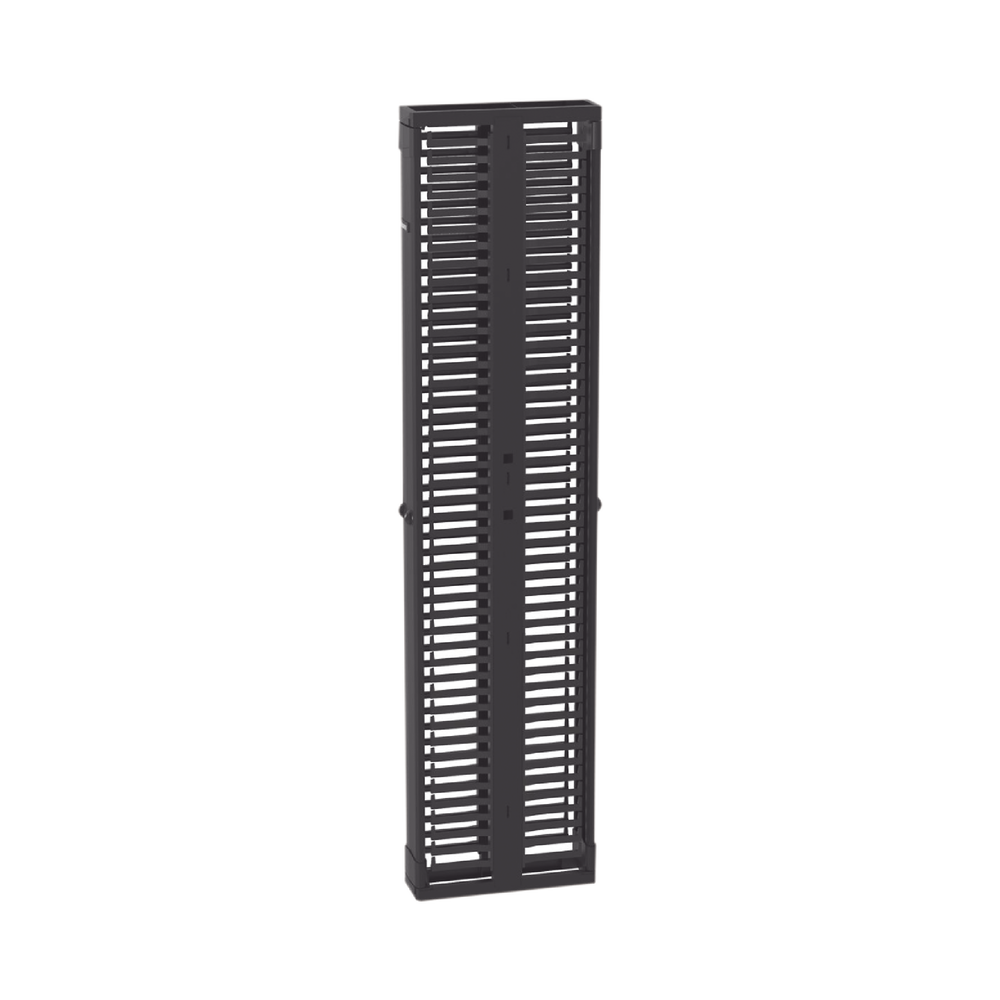 Organizador Vertical PatchRunner???, Doble (Frontal y Posterior), Para Rack Abierto de 45 Unidades, 6in de Ancho, Color Negro - Imagen 3