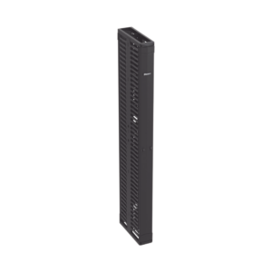 Organizador Vertical PatchRunner???, Doble (Frontal y Posterior), Para Rack Abierto de 45 Unidades, 6in de Ancho, Color Negro
