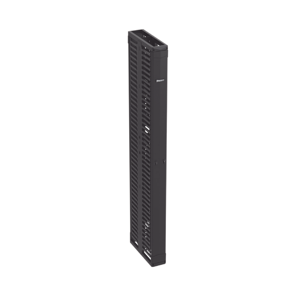 Organizador Vertical PatchRunner???, Doble (Frontal y Posterior), Para Rack Abierto de 45 Unidades, 6in de Ancho, Color Negro