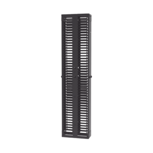 Organizador Vertical PatchRunner???, Doble (Frontal y Posterior), Para Rack Abierto de 45 Unidades, 8in de Ancho, Color Negro