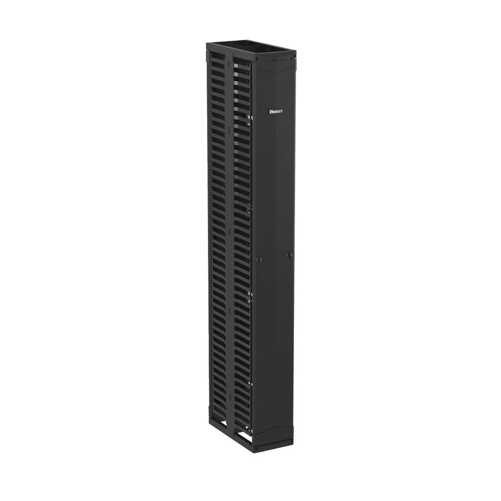 Organizador Vertical PatchRunner???, Doble (Frontal y Posterior), Para Rack Abierto de 45 Unidades, 10in de Ancho, Color Negro - Imagen 4