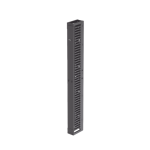 Organizador Vertical PatchRunner???, Sencillo (Solo Frontal), Para Rack Abierto de 45 Unidades, 6 in de Ancho, Color Negro
