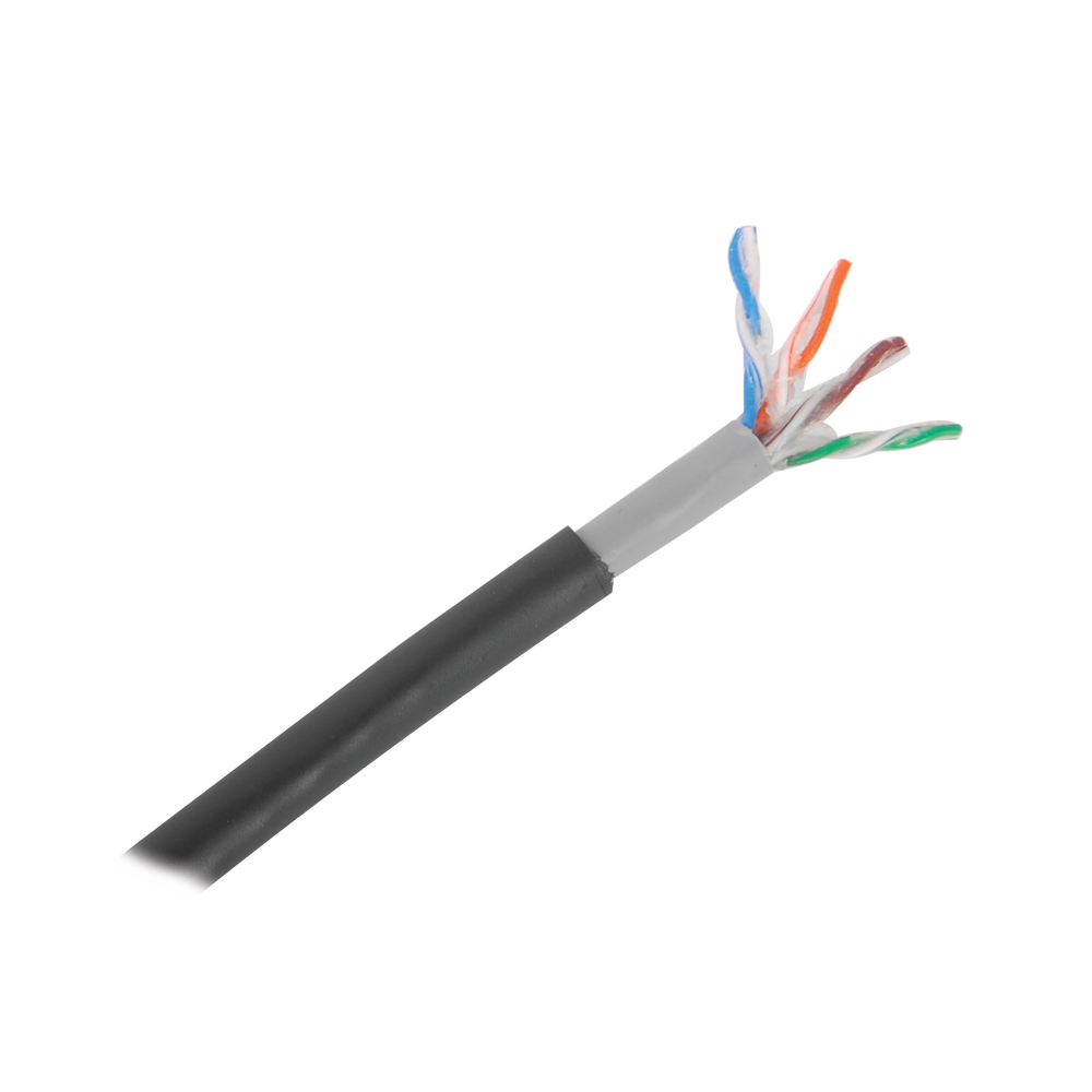 Bobina de Cable de 305 Metros (1000 Pies), Cat5E, con Gel, para Intemperie, Doble Forro Extrema Humedad, Bajo Tierra, UL, Color Negro para Aplicaciones en Video Vigilancia, y Redes de Alta Velocidad. - Imagen 2