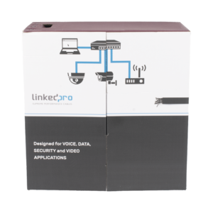 Bobina de Cable UTP 305 Metros (1000 Pies), Cat5e con Doble Forro, para Exterior, Climas Extremos, Color Negro