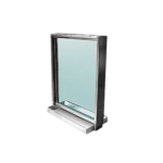 Ventana blindada Nivel V / Acero Inoxidable / 51mm / Charola pasa documentos / 80cm x 60cm.