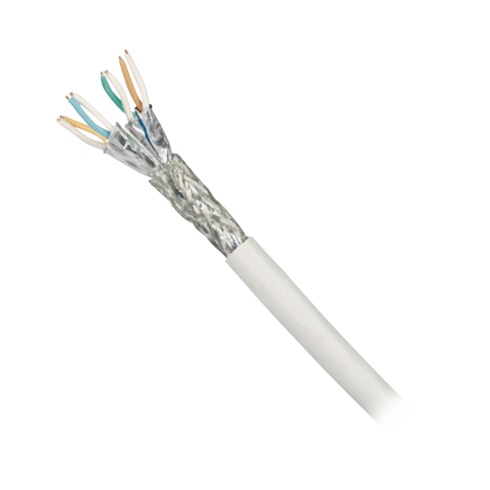 Bobina de Cable Blindado S/FTP de 4 Pares, Cat7, Inmune a Ruido e Interferencias, LSZH (Bajo Humo, Cero Hal?genos), Color Blanco, Bobina de 500 Metros (1640 Pies) - Imagen 4