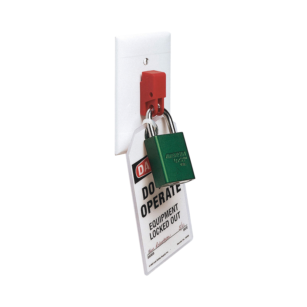 Dispositivo de Bloqueo LOTO para Interruptores Eléctricos de Palanca, de 15.2 x 22.3 mm, Color Rojo - Imagen 3