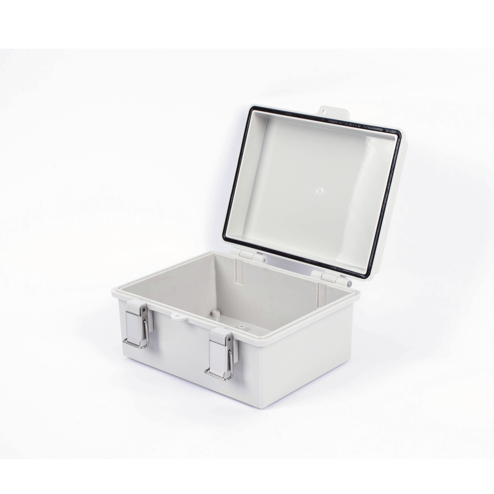 Gabinete de Plǭstico ABS, Uso en Intemperie IP66 (170 x 220 x 110 mm) Cierre por broche Inoxidable y Permite Cerrado con Candado y Llave (Perno 5mm) No Incluido - Imagen 5