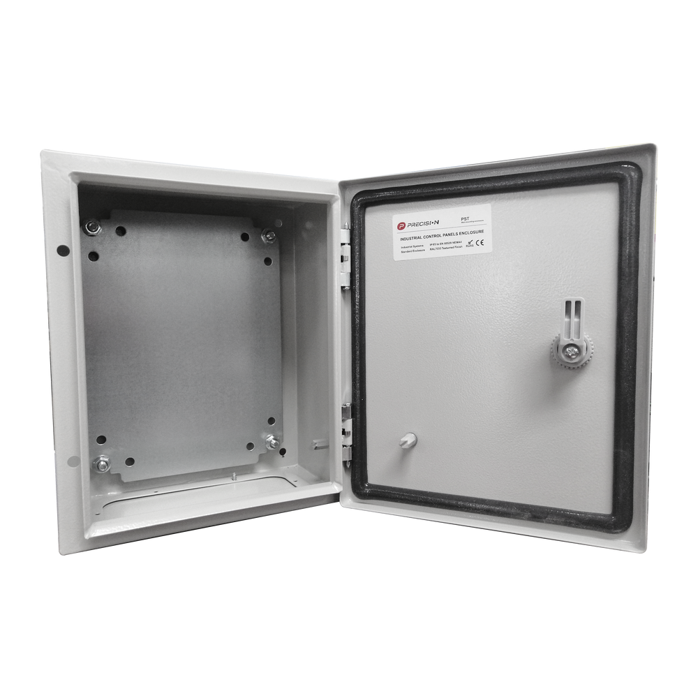 Gabinete de Acero IP66 Uso en Intemperie (250 x 300 x 150 mm) con Placa Trasera Interior Metálica y Compuerta Inferior Atornillable (Incluye Chapa y Llave T). - Imagen 4