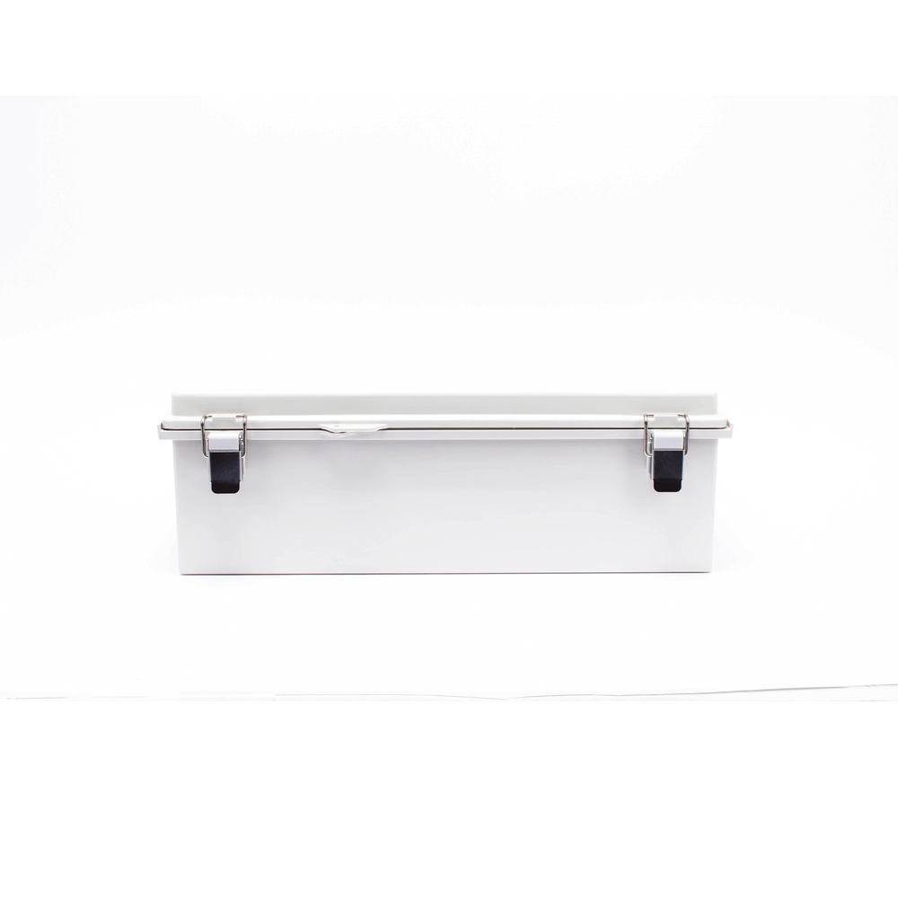Gabinete de Plǭstico ABS, Uso en Intemperie IP66 (350 x 460 x 160 mm) Cierre por Broche Inoxidable y Permite Cerrado con Candado y Llave (Perno 5mm) No Incluido - Imagen 2