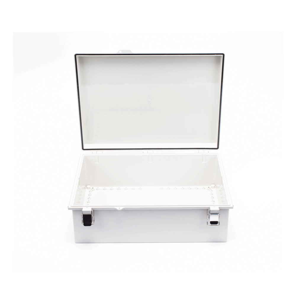 Gabinete de Plǭstico ABS, Uso en Intemperie IP66 (350 x 460 x 160 mm) Cierre por Broche Inoxidable y Permite Cerrado con Candado y Llave (Perno 5mm) No Incluido - Imagen 4