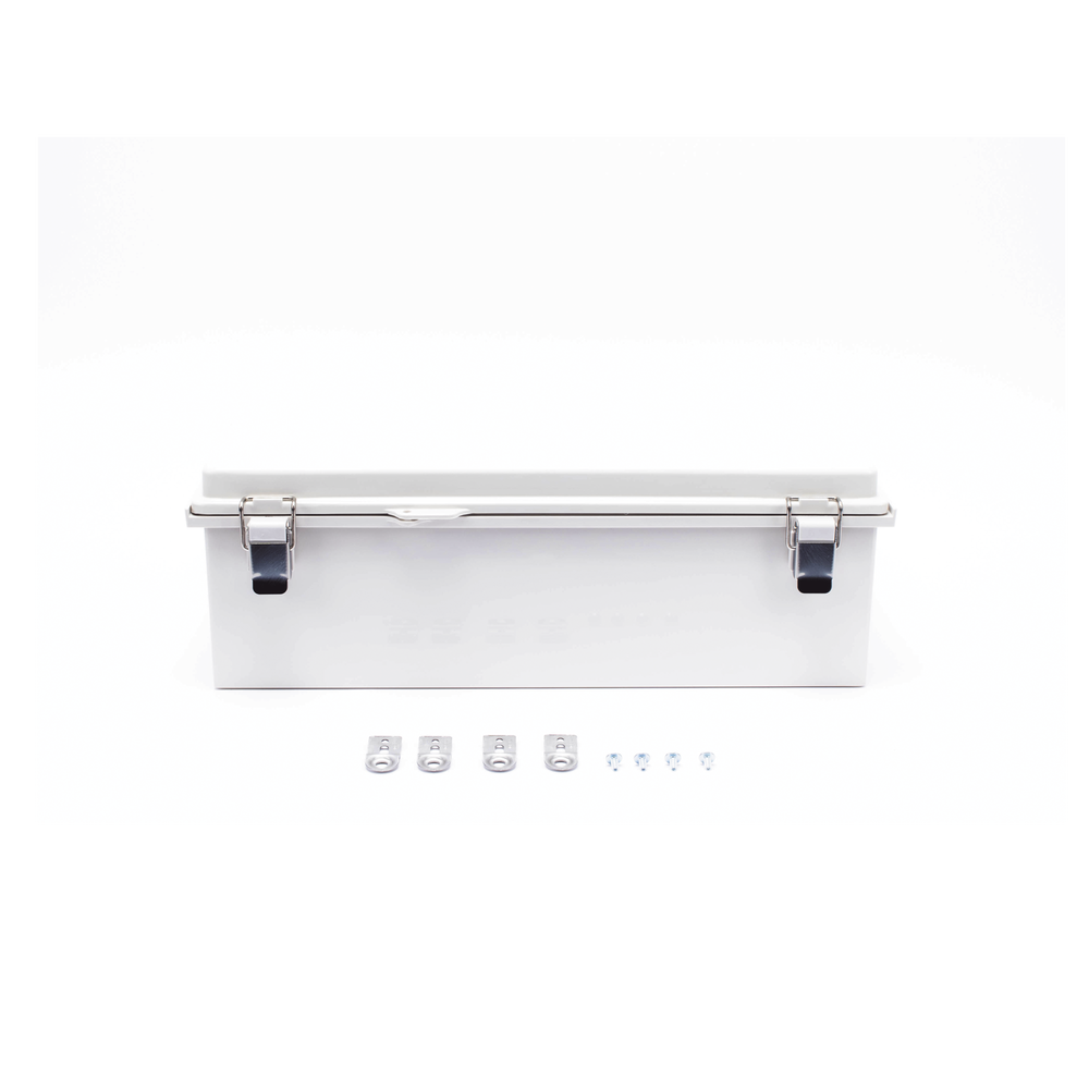Gabinete de Plǭstico ABS, Uso en Intemperie IP66 (350 x 460 x 160 mm) Cierre por Broche Inoxidable y Permite Cerrado con Candado y Llave (Perno 5mm) No Incluido - Imagen 5