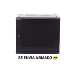 Gabinete PRECISION, Con Puerta Perforada, de 19in, 9UR, 450mm de Profundidad, Color Negro
