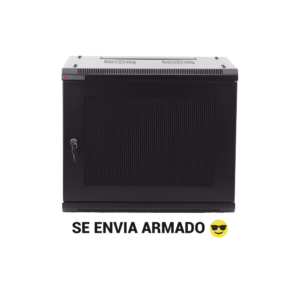 Gabinete PRECISION, Con Puerta Perforada, de 19in, 9UR, 450mm de Profundidad, Color Negro