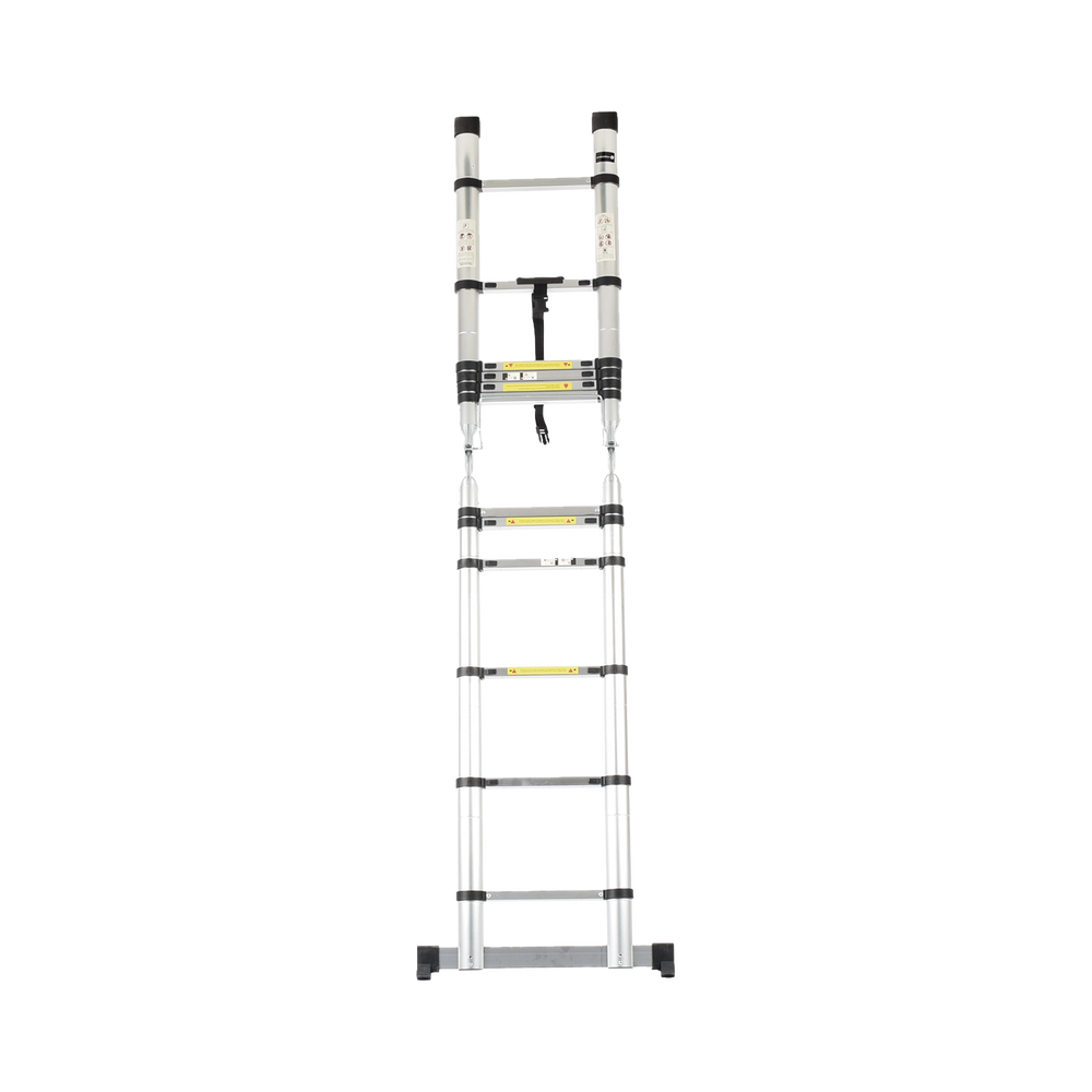 Escalera Telescópica de Aluminio Tipo Tijera de 1.9 + 1.9 Metros de Altura - Imagen 5