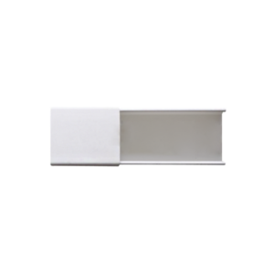 Canaleta blanca sin división, de PVC auto extinguible, 48 x 16 x tramo 2.5m (6101-01260