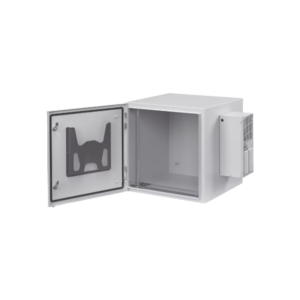 Gabinete Industrial ProTek de 19 UR de 922 x 600 x 614 mm Puerta S??lida Con Aire Acondicionado de 800 BTU / Protecci??n NEMA Tipo 4/12; IP66, Fabricado en Acero Color Gris Claro