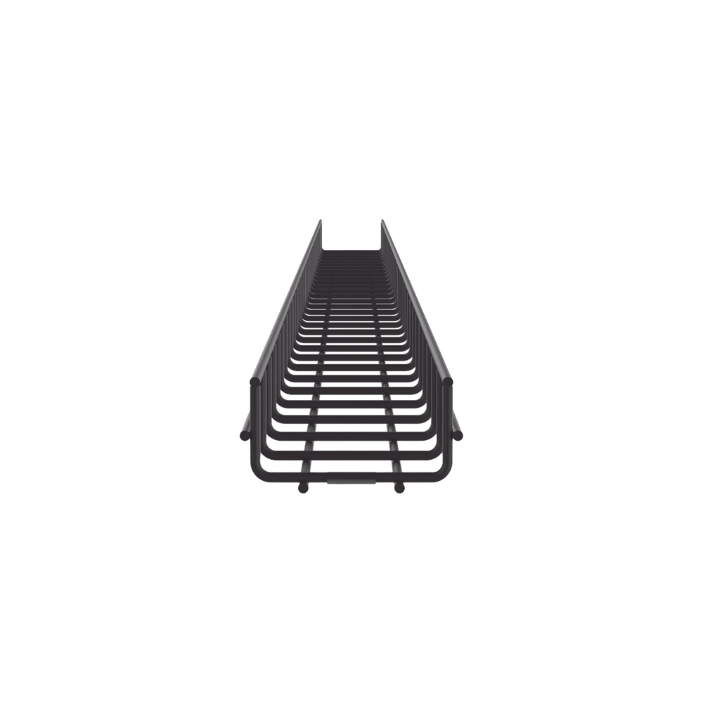 Charola Wire Basket de 12 in (304 mm) de Ancho, 2 in (50 mm) de Alto, 3 m de Largo, Hasta 209 Cables Cat6, Color Negro - Imagen 3