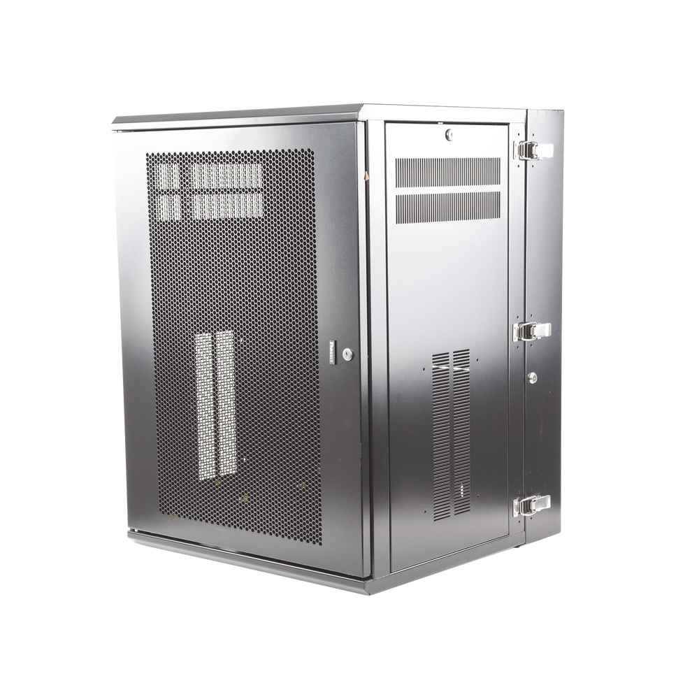 Gabinete PanZone de Montaje en Pared, de 19in, Puerta Ventilada, 18 UR, 635mm de Profundidad, Color Negro - Imagen 5