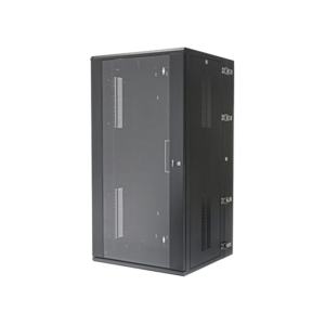 Gabinete PanZone de Montaje en Pared, de 19in, Puerta con Ventana de Seguridad, 26 UR, 635mm de Profundidad, Color Negro